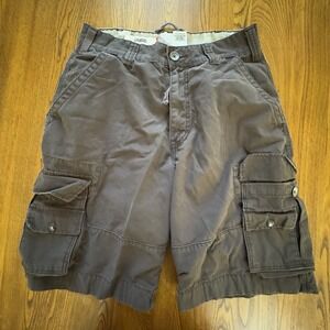 Levi's Brown‎ Men's Vintage Y2K Heavy Cotton 11" Inseam Cargo Shorts Size 31